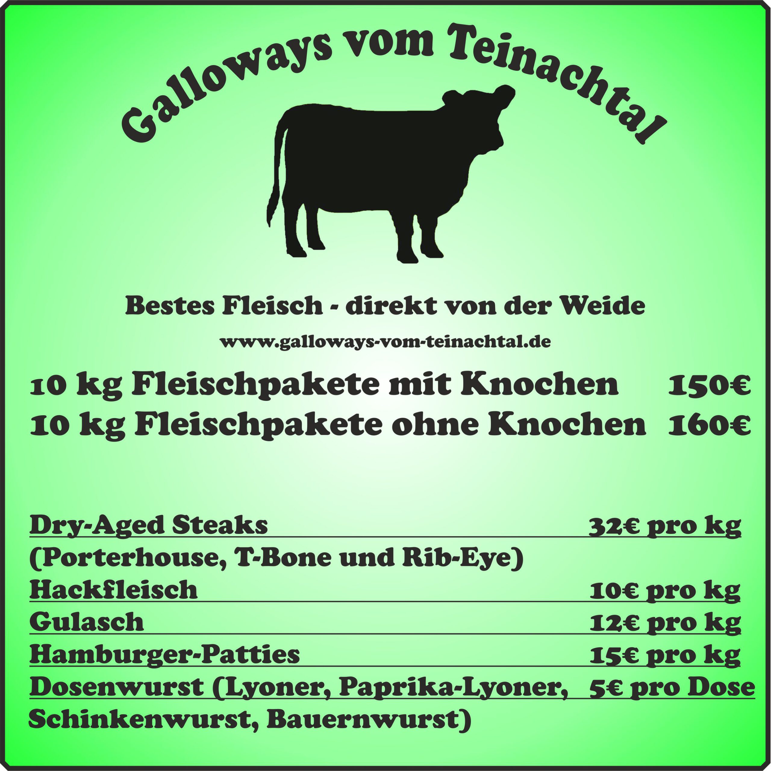 Galloway Fleisch kaufen Dry Aged Beef